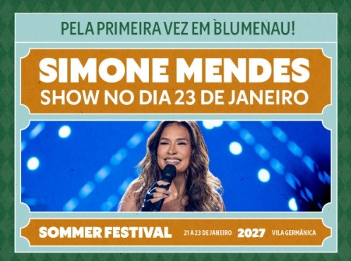 Sommer Festival 2027 anuncia Simone Mendes e abre venda de ingressos